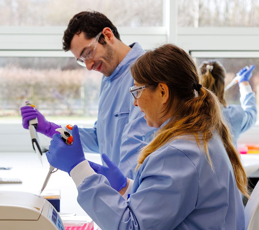 People using their lab equipment