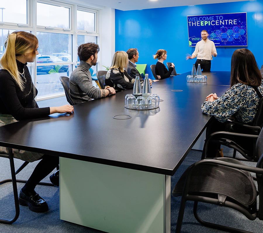 Meeting taking place in a meeting room