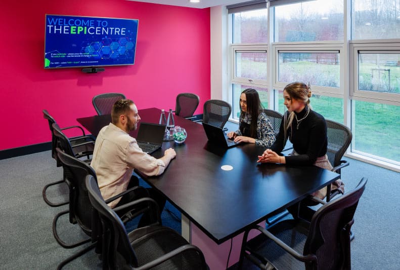 Meeting taking place in meeting room