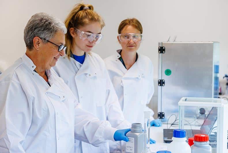 People in a lab space