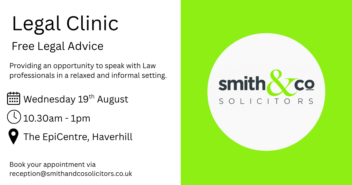 Drop In Clinic - Legal Advice with Smith & Co. Solicitors